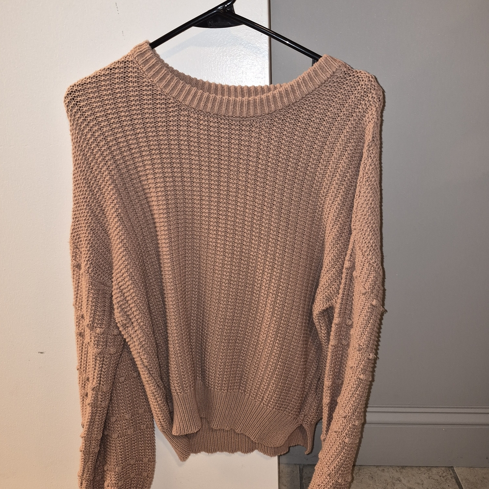 Pink Lily Women's Knit Sweater - Tan